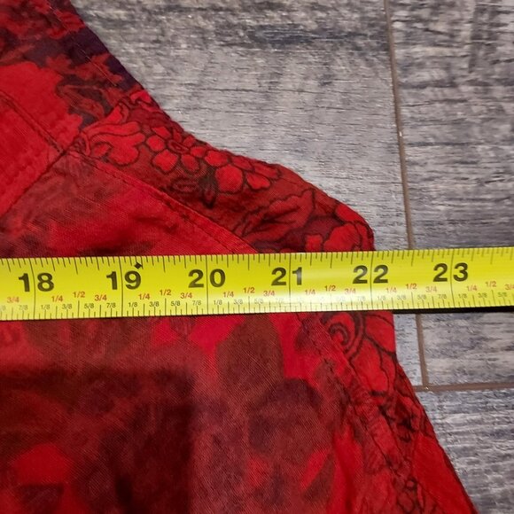 Tunic Tank Dress Winged Horse Pool Coverup Sleevless India Red Boho Beachcore - Picture 6 of 11